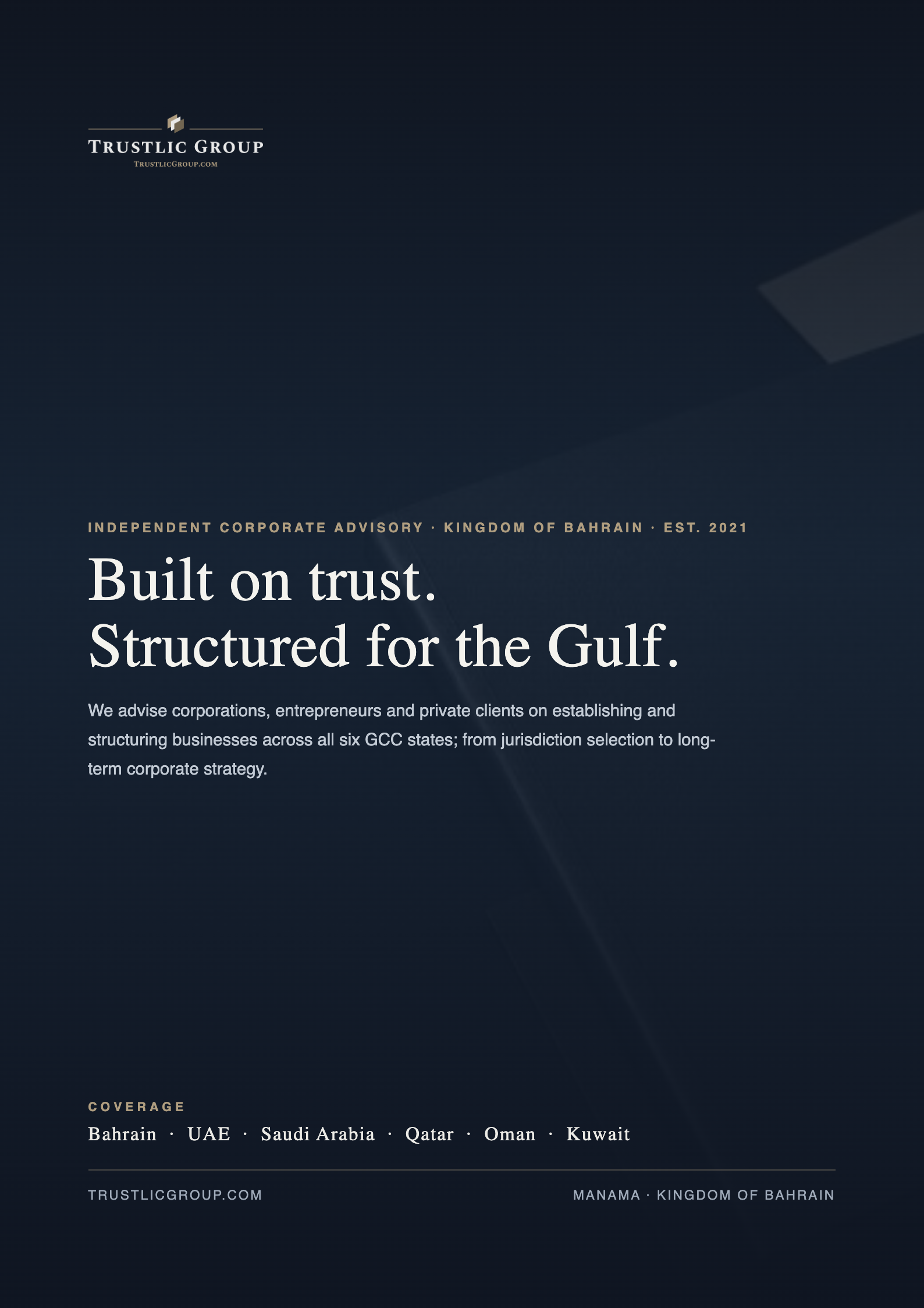 Trustlic Group corporate profile brochure cover