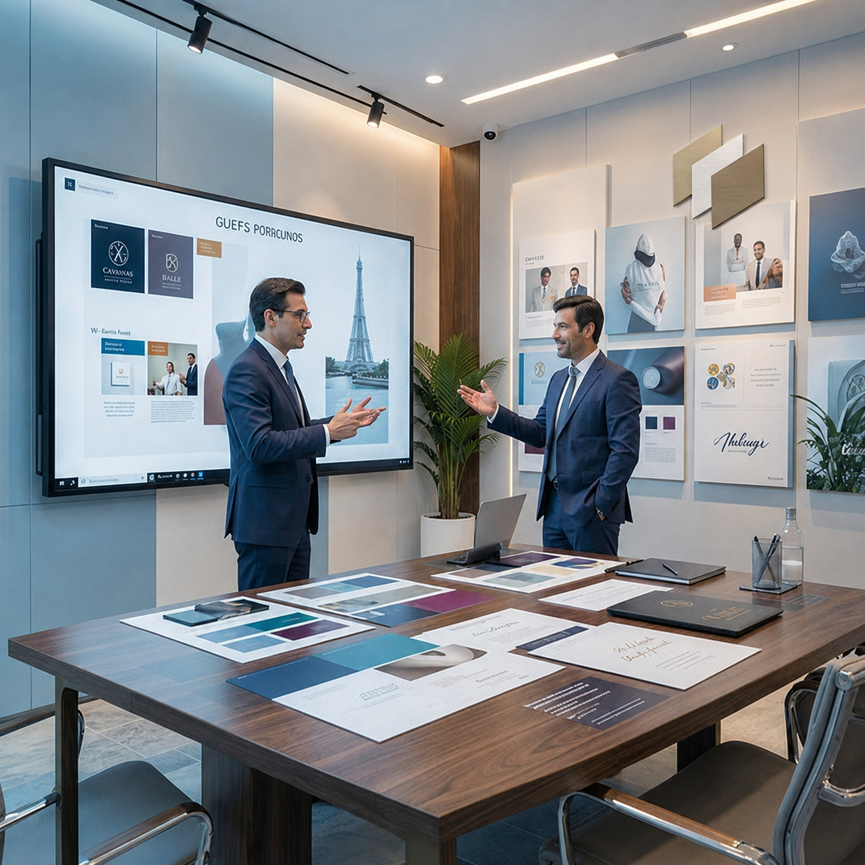 Trustlic brand advisory; identity boards and brand presentation