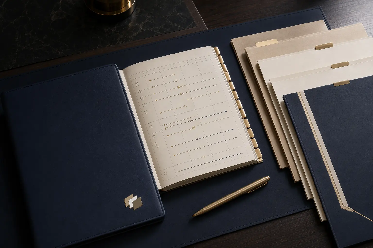 An organised annual company calendar with Trustlic corporate folders
