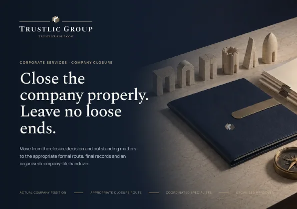 Cover of the Company Closure Advisory & Coordination brochure
