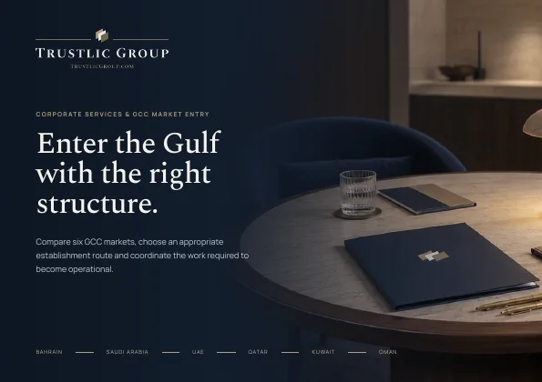 Cover of the Corporate Services & GCC Market Entry brochure