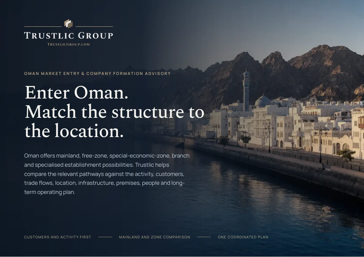 Cover of the Oman Market Entry brochure